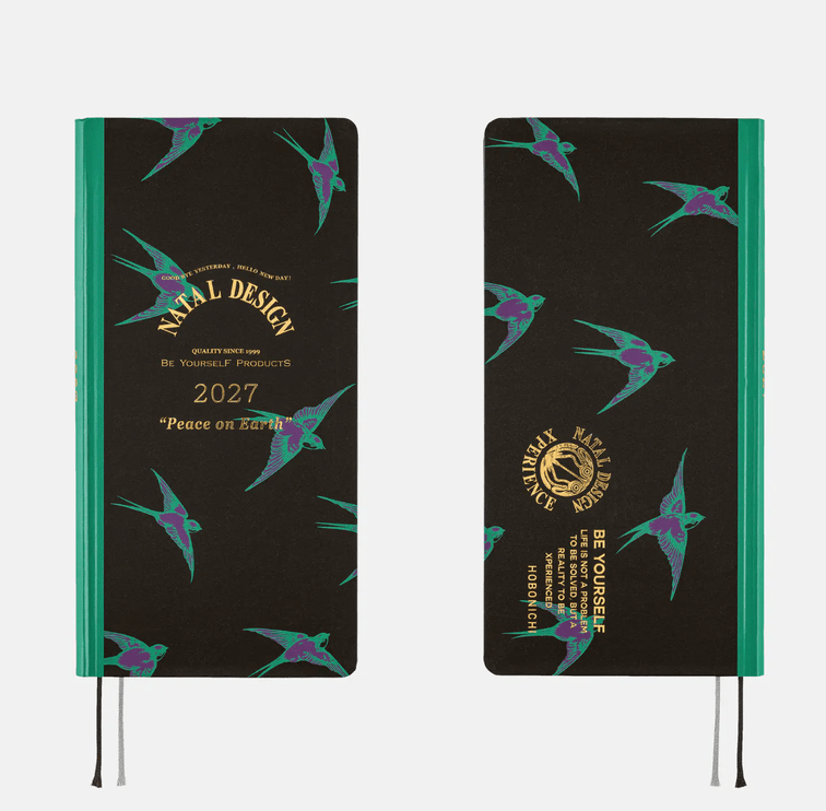 Hobonichi Techo Weeks 2027 - Natal Design - Lucky Swallow - ColorSwatch