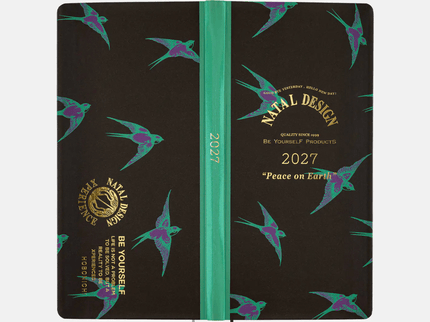 Hobonichi Techo Weeks 2027 - Natal Design - Lucky Swallow - ColorSwatch