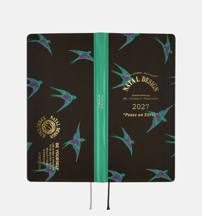 Hobonichi Techo Weeks 2027 - Natal Design - Lucky Swallow - ColorSwatch