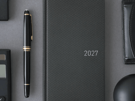 Hobonichi Techo Weeks 2027 - Paper Series - Black Argyle - ColorSwatch