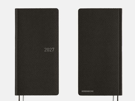 Hobonichi Techo Weeks 2027 - Paper Series - Black Argyle - ColorSwatch
