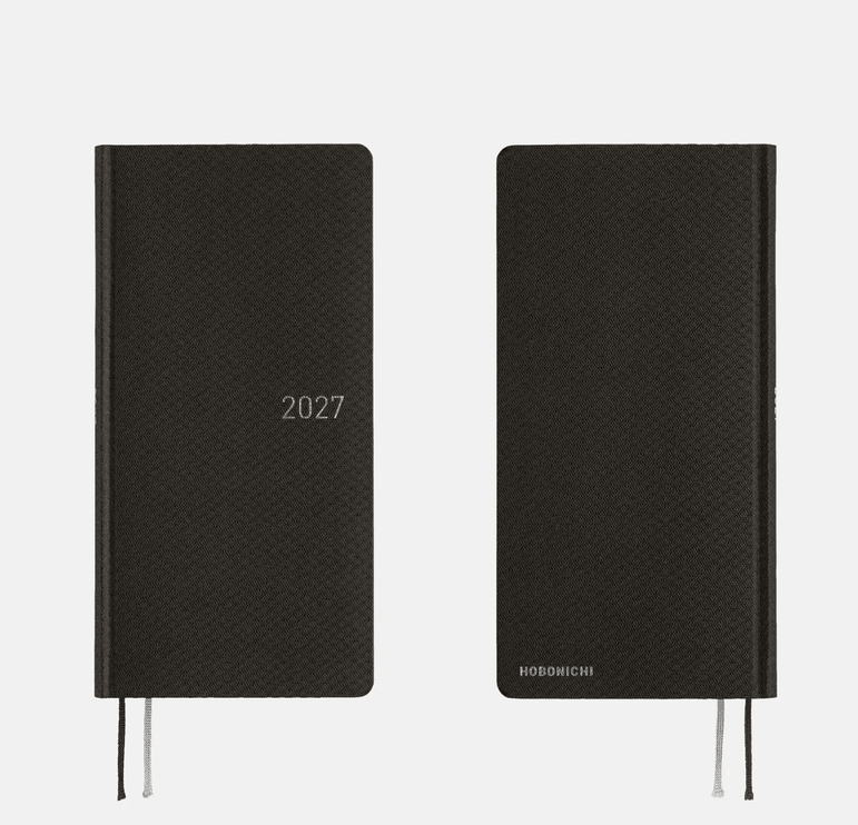 Hobonichi Techo Weeks 2027 - Paper Series - Black Argyle - ColorSwatch