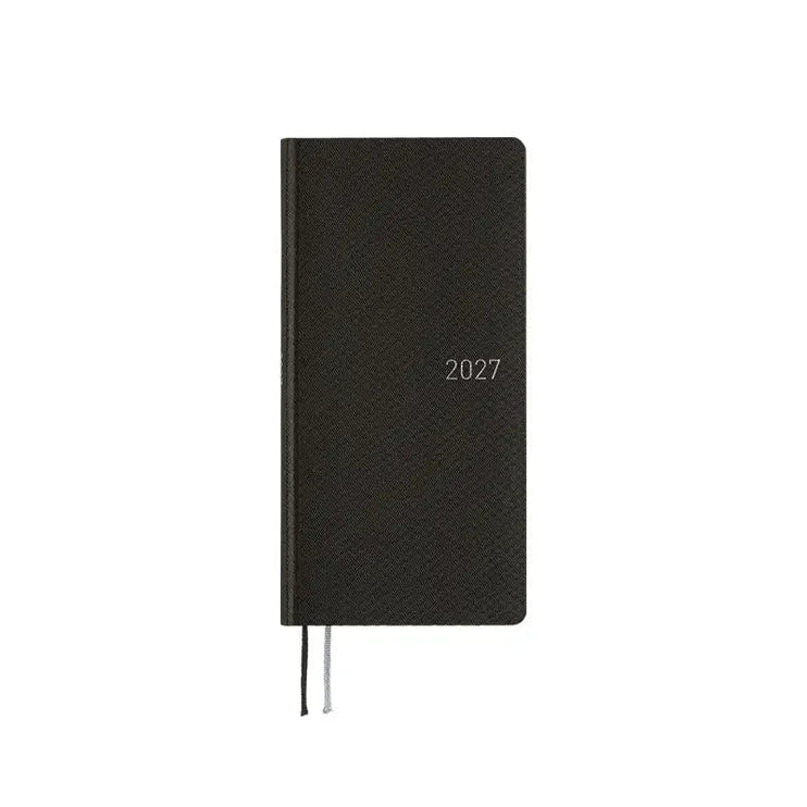 Hobonichi Techo Weeks 2027 - Paper Series - Black Argyle - ColorSwatch
