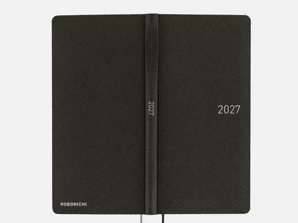 Hobonichi Techo Weeks 2027 - Paper Series - Black Argyle - ColorSwatch