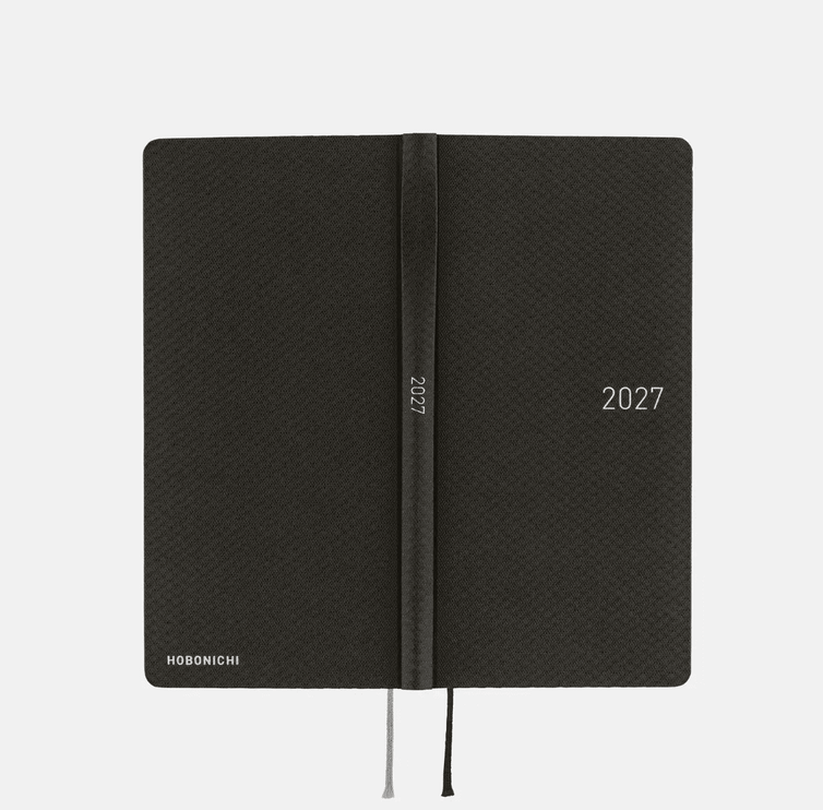 Hobonichi Techo Weeks 2027 - Paper Series - Black Argyle - ColorSwatch