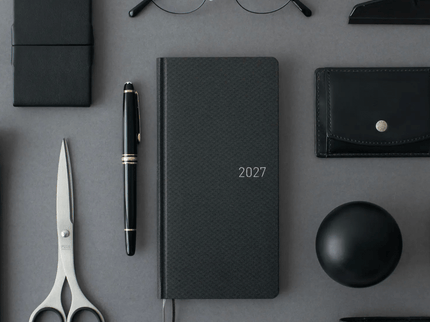 Hobonichi Techo Weeks 2027 - Paper Series - Black Argyle - ColorSwatch