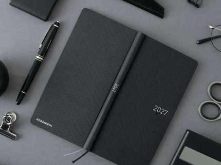 Hobonichi Techo Weeks 2027 - Paper Series - Black Argyle - ColorSwatch
