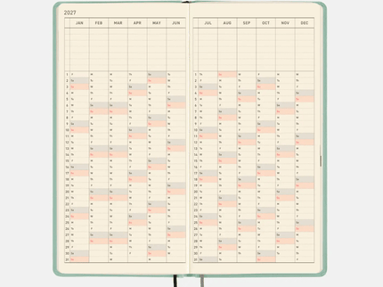 Hobonichi Techo Weeks 2027 - Paper Series - Frosty Jade - ColorSwatch