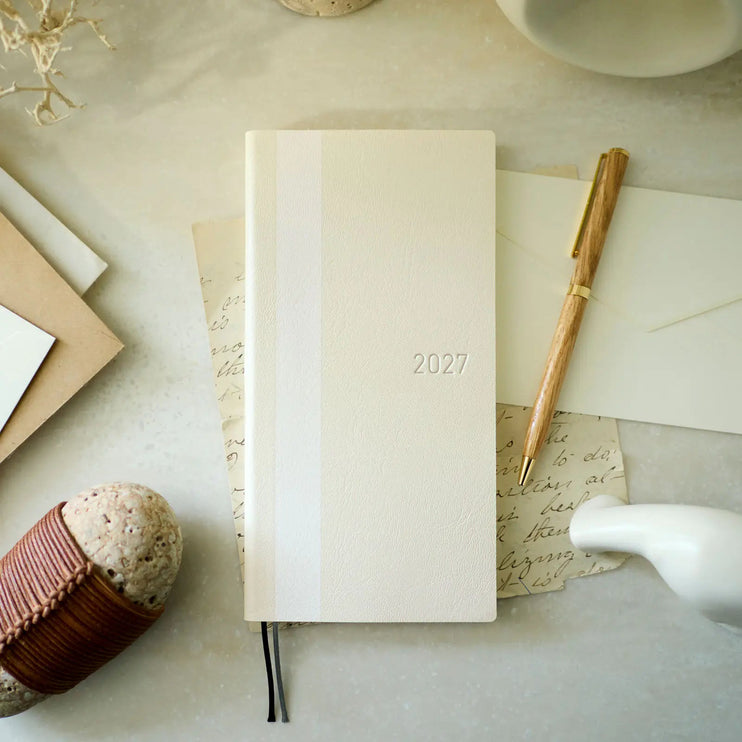 Hobonichi Techo Weeks 2027 - White Line - Ivory - ColorSwatch