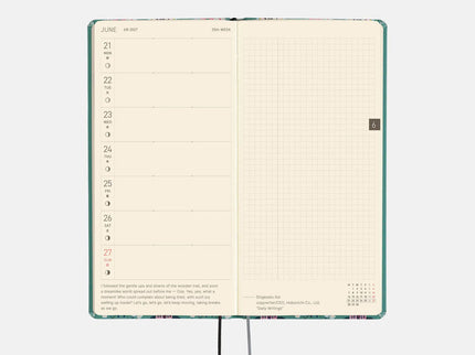 Hobonichi Techo Weeks 2027 - Yumi Katagishi - White Cat Wallpaper - ColorSwatch