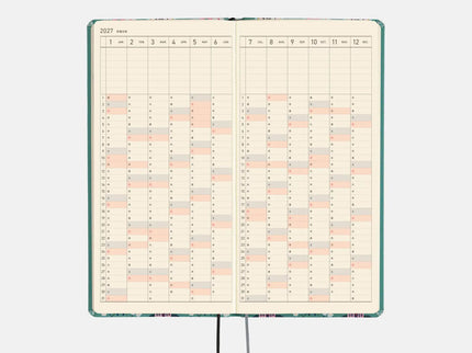 Hobonichi Techo Weeks 2027 - Yumi Katagishi - White Cat Wallpaper - ColorSwatch