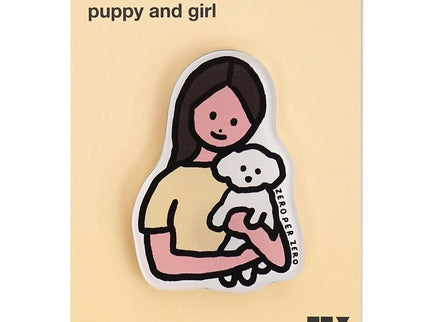Imán - Puppy and Girl - ColorSwatch