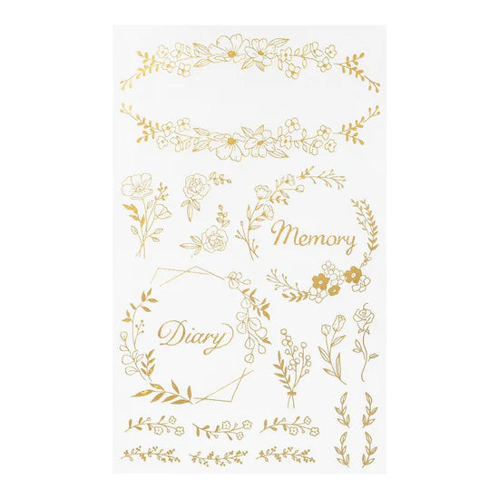 Transfer Foil Stickers - Flores