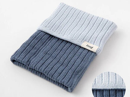 Knitted Book Band with Pockets - Two Tone Blue - ColorSwatch