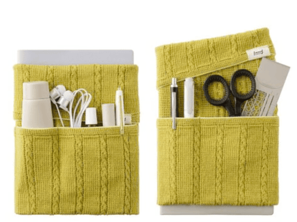 Knitted Book Band with Pockets - Yellow - ColorSwatch