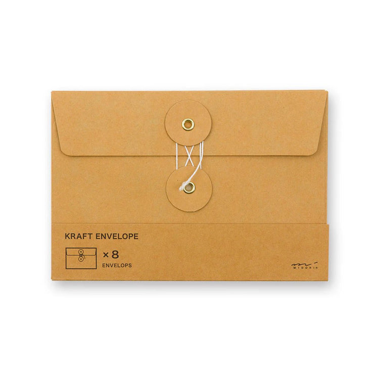 KRAFT ENVELOPE with string (M) - Orange - ColorSwatch