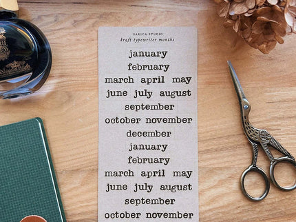 Stickers - Kraft Typewriter Month
