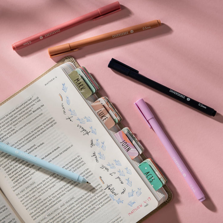 Lapiceros para Biblia (Fino) - Set de 5 (Lotus) - ColorSwatch