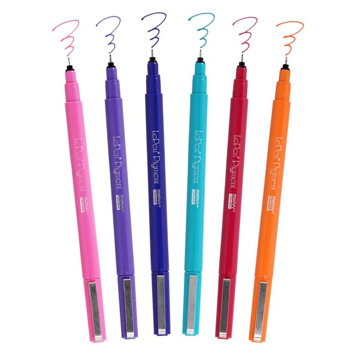 Le Pen Pigment - Set de 6 - Jewel Colors - ColorSwatch