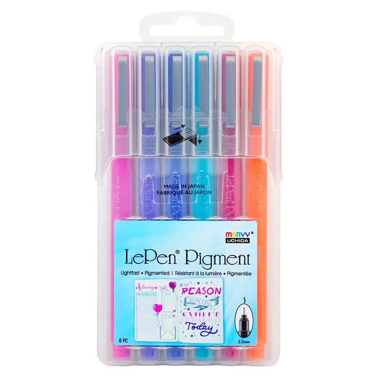 Le Pen Pigment - Set de 6 - Jewel Colors - ColorSwatch
