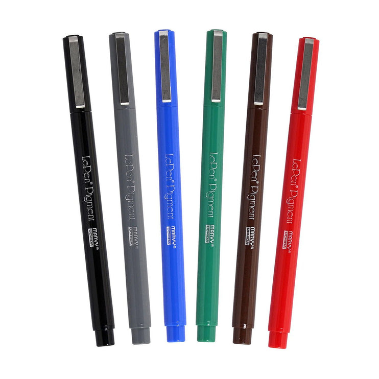 Le Pen Pigment - Set de 6 - Primary Colors - ColorSwatch