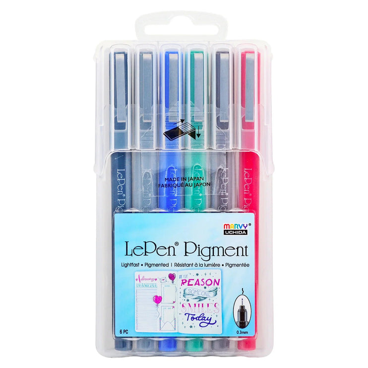 Le Pen Pigment - Set de 6 - Primary Colors - ColorSwatch