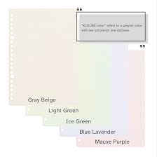 Loose Leaf Kusumi - Hojas A5 - Cuadrícula Colores Pastel - ColorSwatch