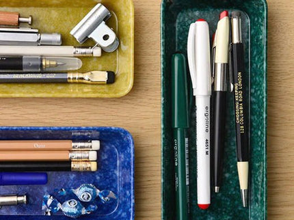 Marble Desk Pen Tray - Black - ColorSwatch