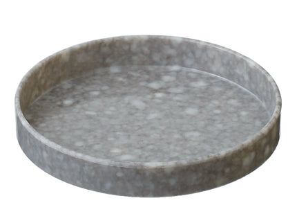 Marble Desk Tray - Circle - Gray - ColorSwatch