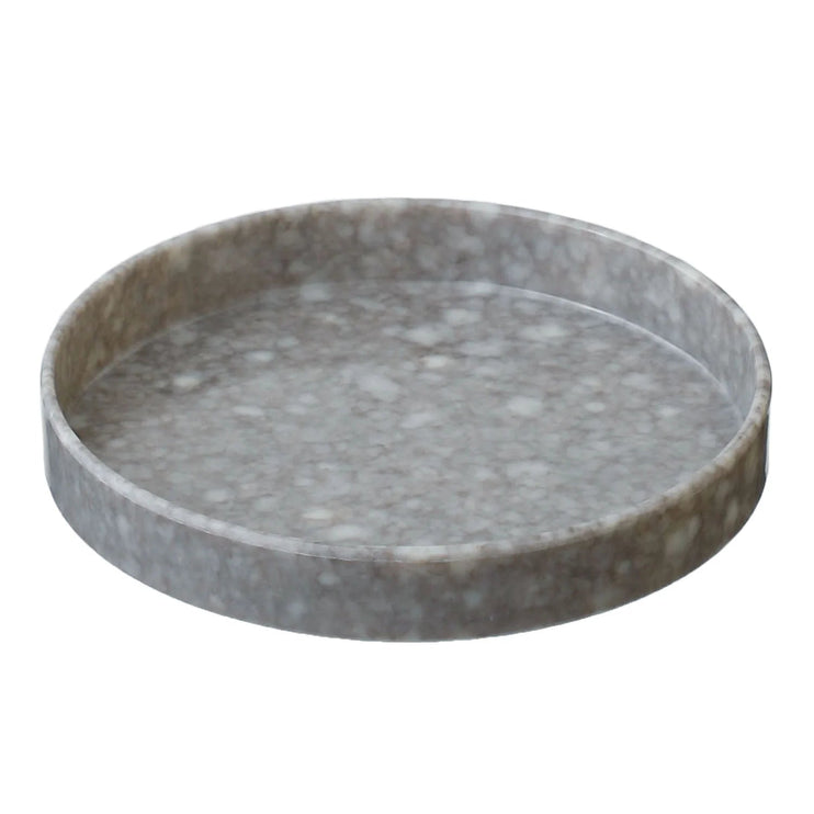 Marble Desk Tray - Circle - Gray - ColorSwatch