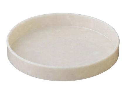 Marble Desk Tray - Circle - Ivory - ColorSwatch