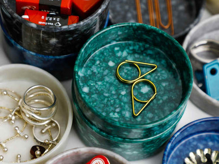 Marble Stacking Desk Tray - S - Black - ColorSwatch