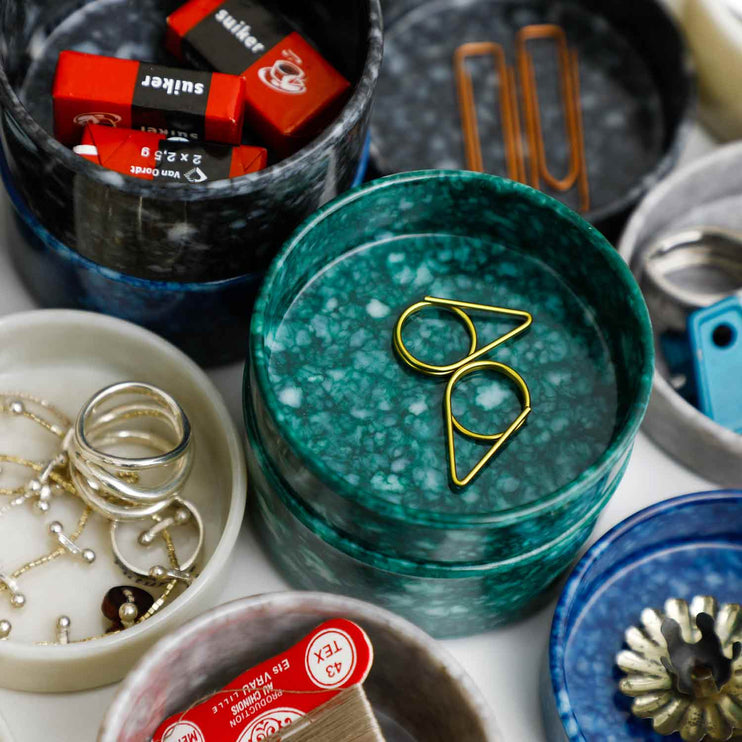 Marble Stacking Desk Tray - S - Gray - ColorSwatch