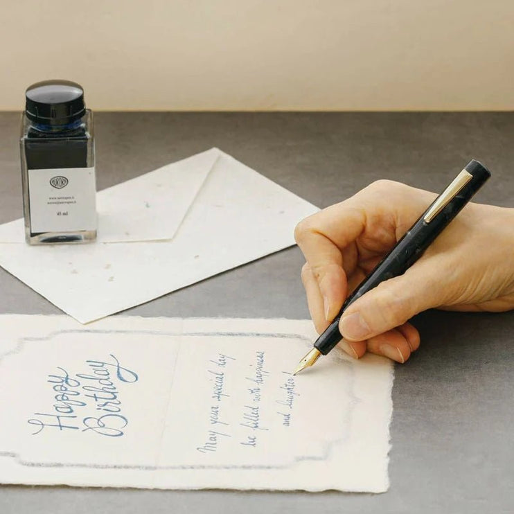 Marbled Fountain Pen - Black - ColorSwatch