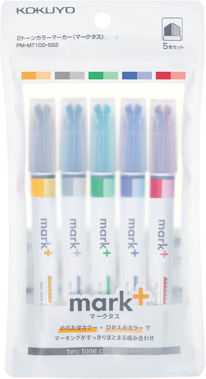 Mark+ Resaltadores Doble Tono - Set de 5 (nuevos colores) - ColorSwatch