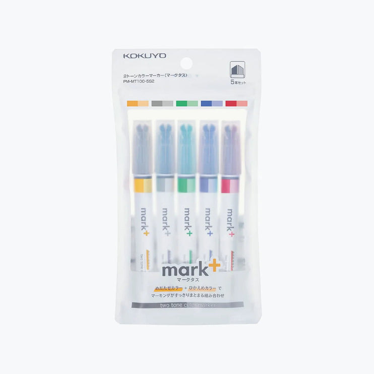 Mark+ Resaltadores Doble Tono - Set de 5 (nuevos colores) - ColorSwatch