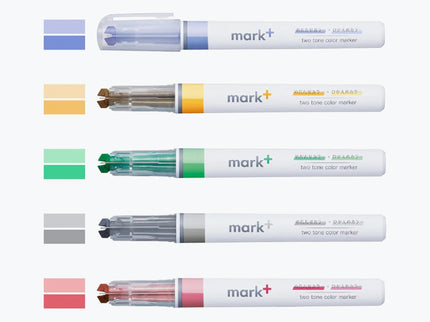 Mark+ Resaltadores Doble Tono - Set de 5 (nuevos colores) - ColorSwatch