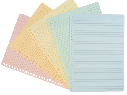 Loose Leaf - Hojas B5 Líneas - Colores