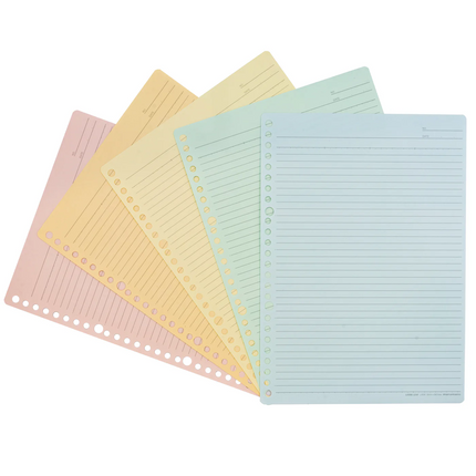 Loose Leaf - Hojas B5 Líneas - Colores