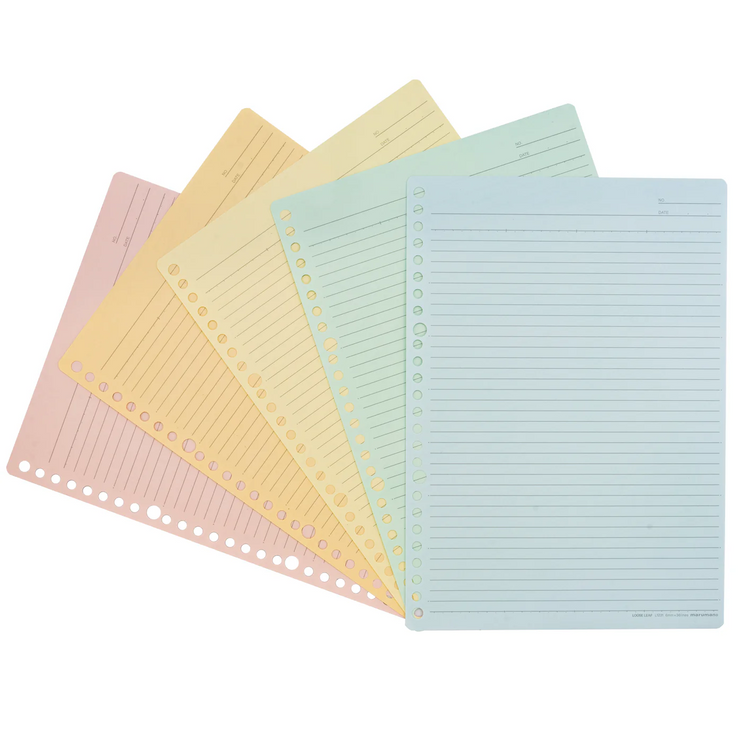 Loose Leaf - Hojas B5 Líneas - Colores