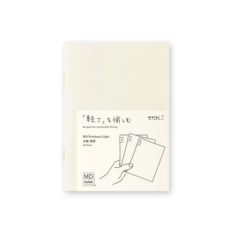 MD notebook light A6 (Set de 3) - En Blanco - ColorSwatch