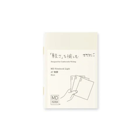 MD notebook light A7 (Set de 3) - En Blanco - ColorSwatch
