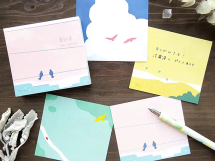 Memo Pad - Hyogensha - Bird - ColorSwatch