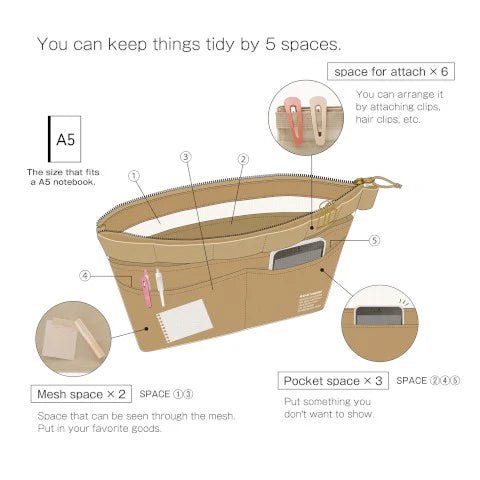 Mesh Carry Pouch - Bolsa Multiusos - Beige - ColorSwatch