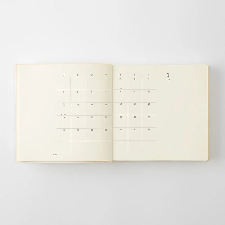 Midori MD Diary 1 Day 1 Page 2027 - A5 Square - ColorSwatch