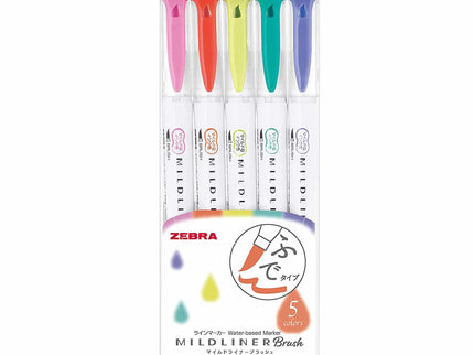 Mildliner Brush - Set 5 - Bright - ColorSwatch