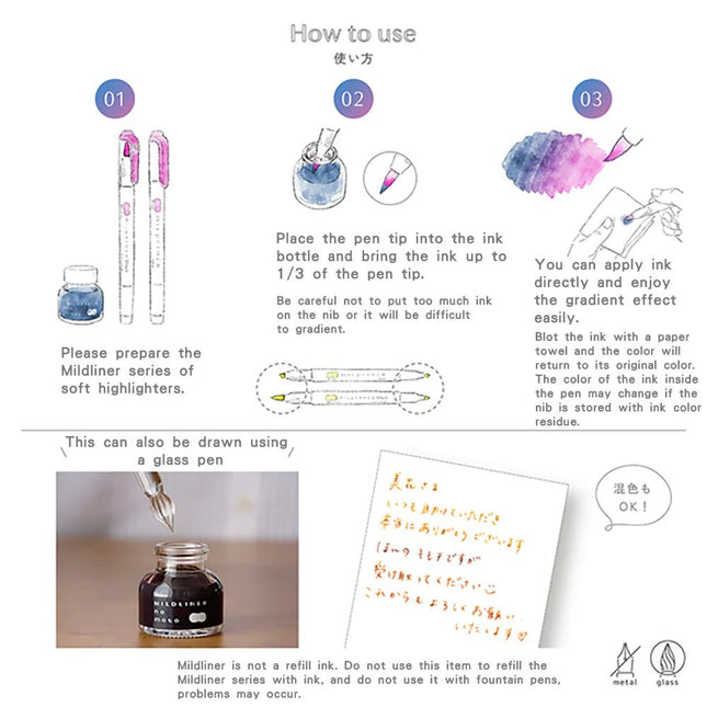 Mildliner No Moto Ink - Mild Dark Blue - ColorSwatch