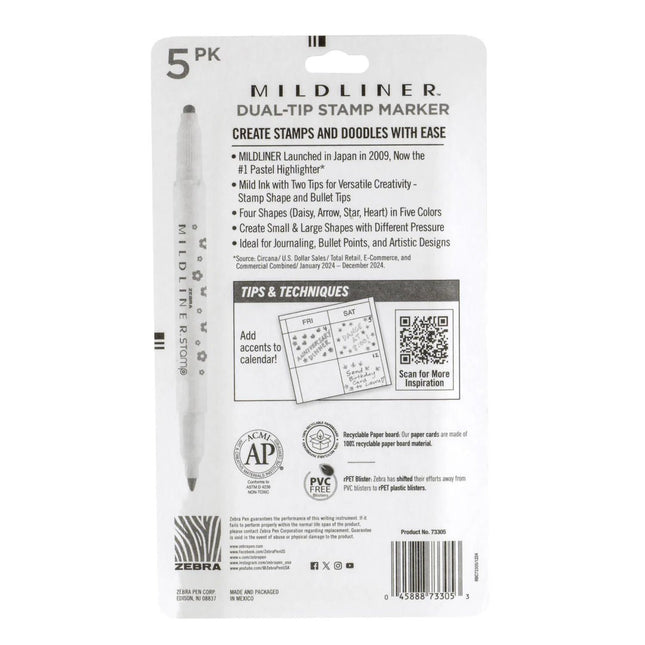 Mildliner Stamp Markers - Set de 5 - ColorSwatch