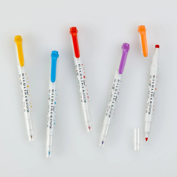 Mildliner Stamp Markers - Set de 5 - ColorSwatch