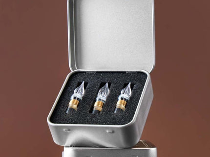 Modular glass nib refills